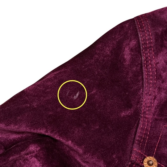 Vintage Jean Paul Gaultier Jeans Velvet Purple Gold Trucker Jacket Womens XS - Picture 5 of 14